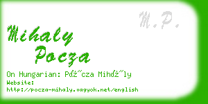 mihaly pocza business card